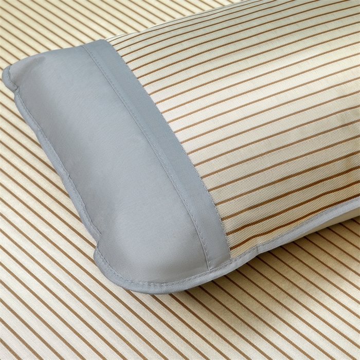 91家纺网 家纺一手货源 找家纺 航途席业 2026新款抗菌冰凉席饼干条纹无纺布凉席席子 素夏 星光银