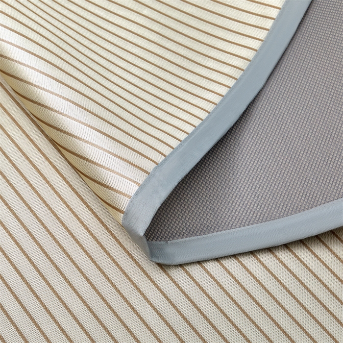 91家纺网 家纺一手货源 找家纺 航途席业 2026新款抗菌冰凉席饼干条纹无纺布凉席席子 素夏 星光银