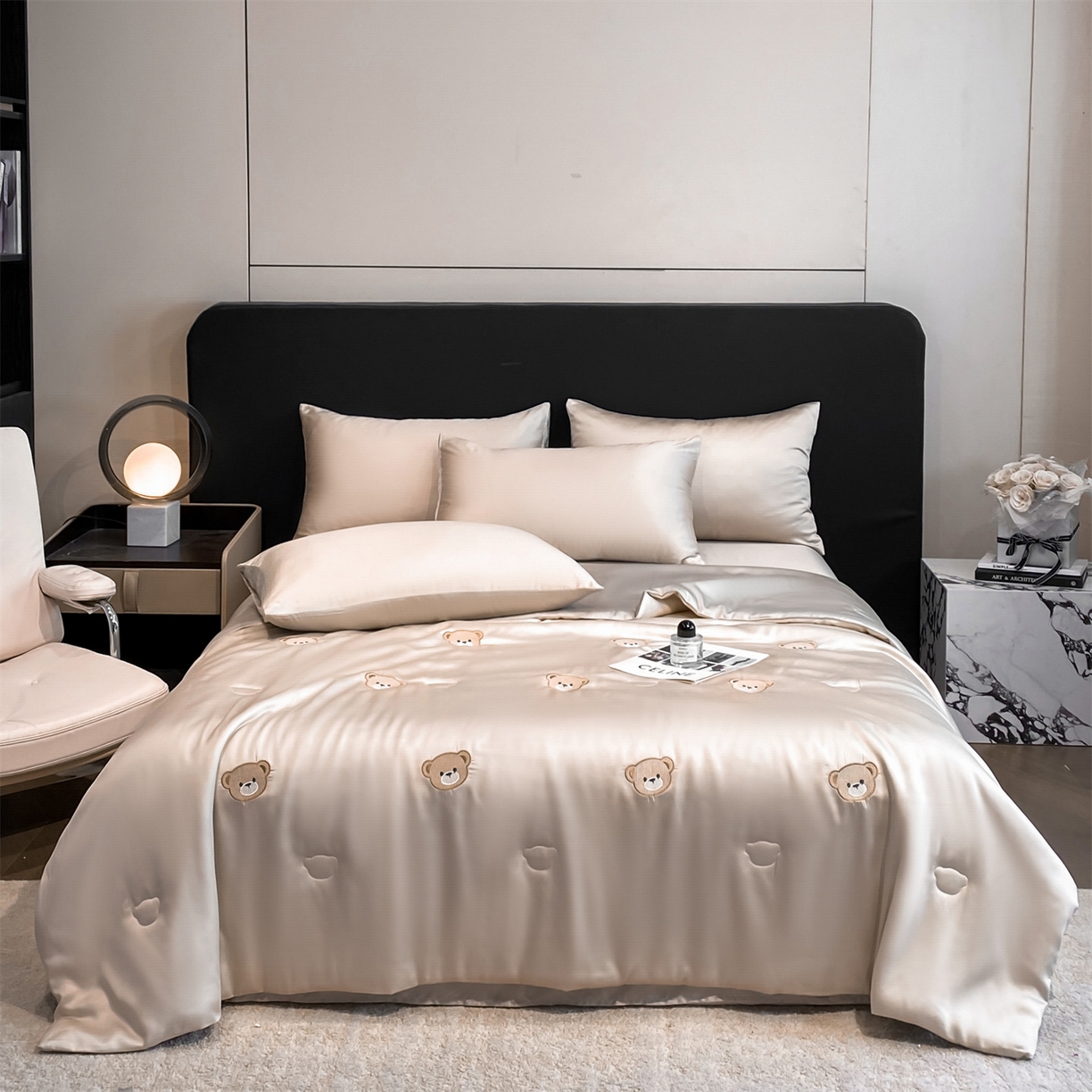 91家纺网 家纺一手货源 找家纺 （总）无界 2026新款水洗真丝夏被-散点-贝尔