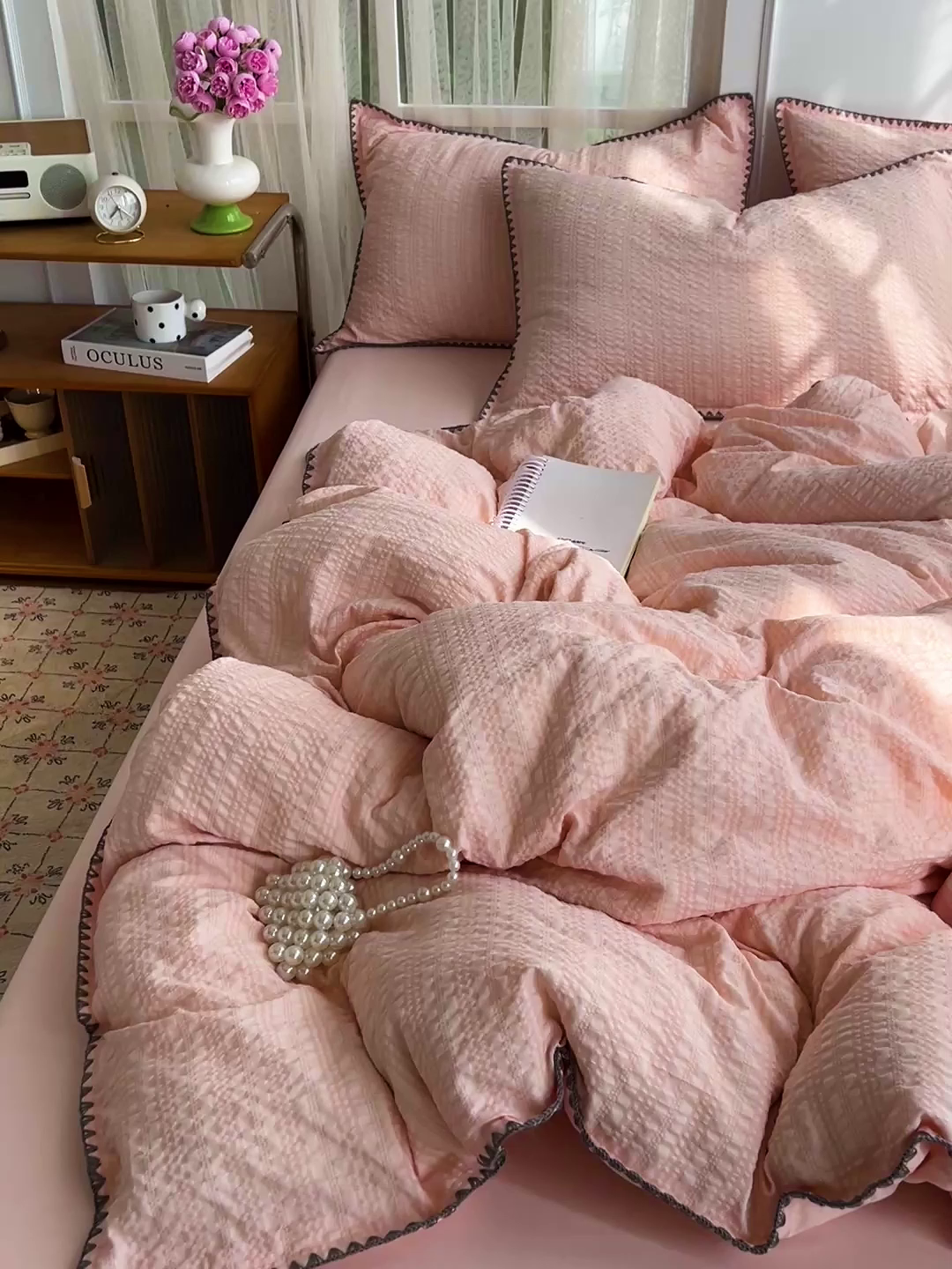 91家纺网 家纺一手货源 找家纺 （总）鑫佳居 2026新款纯色三角针四件套