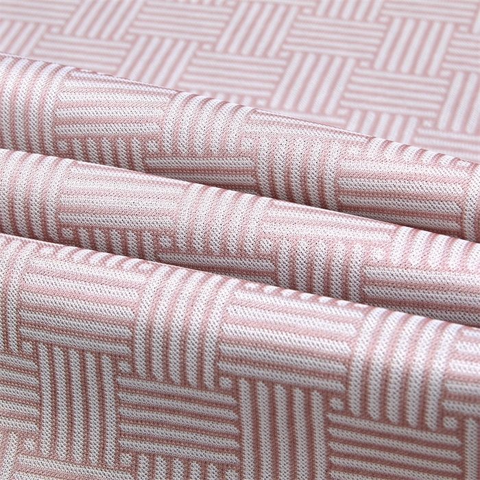 91家纺网 家纺一手货源 找家纺 航途席业 2026新款抗菌冰凉席饼干条纹无纺布凉席席子 思绪 树莓粉