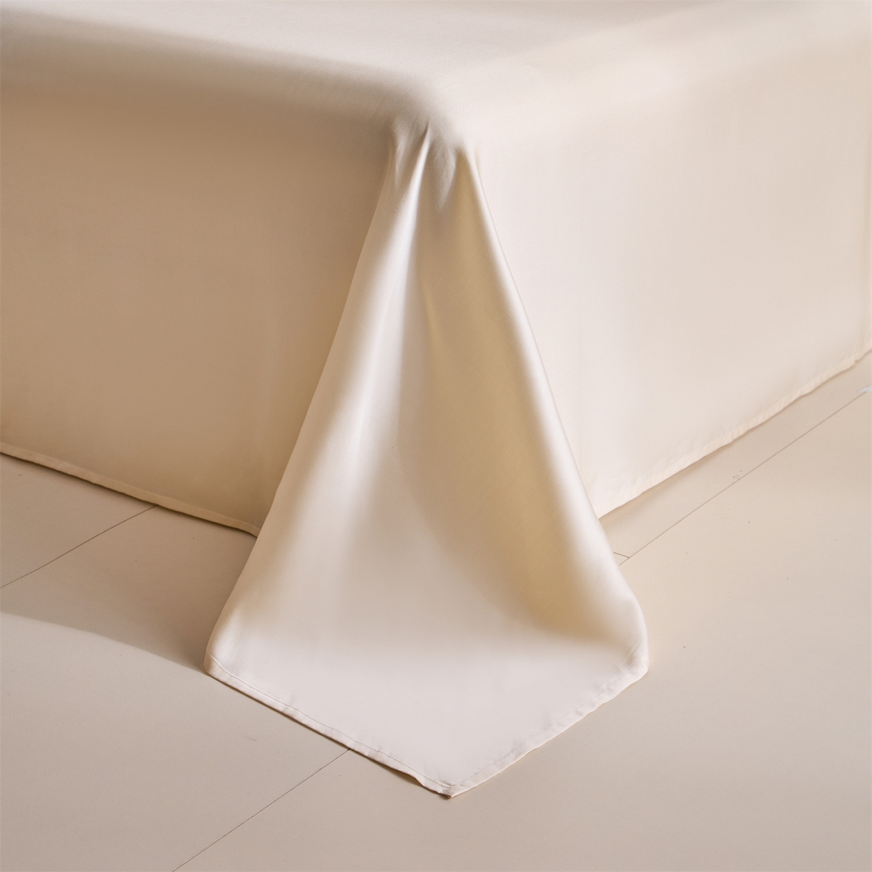 91家纺网 家纺一手货源 找家纺 DC 2026新款A类兰精天丝玫瑰压线抽绳款夏被四件套--日落玫瑰系列 冰雾粉+卡其