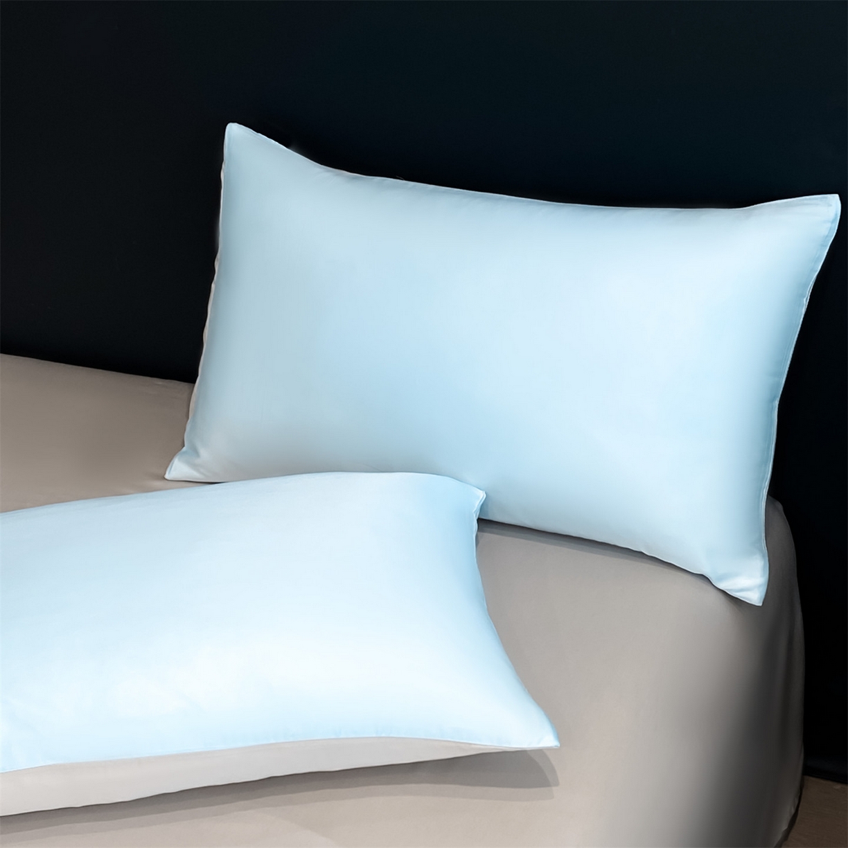 91家纺网 家纺一手货源 找家纺 无界 2026新款水洗真丝夏被-散点-贝尔 贝尔 淡海蓝+冰川灰（小狗）