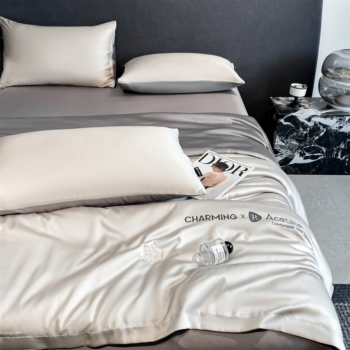 91家纺网 家纺一手货源 找家纺 （总）无界 2026新款水洗真丝夏被-雪花绗缝压线-莱拉