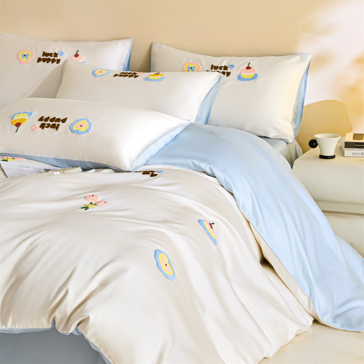 91家纺网 家纺一手货源 找家纺 （总）DC 2026新款天丝立体毛巾绣四件套