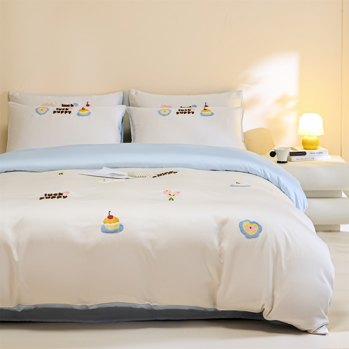 91家纺网 家纺一手货源 找家纺 （总）DC 2026新款天丝立体毛巾绣四件套