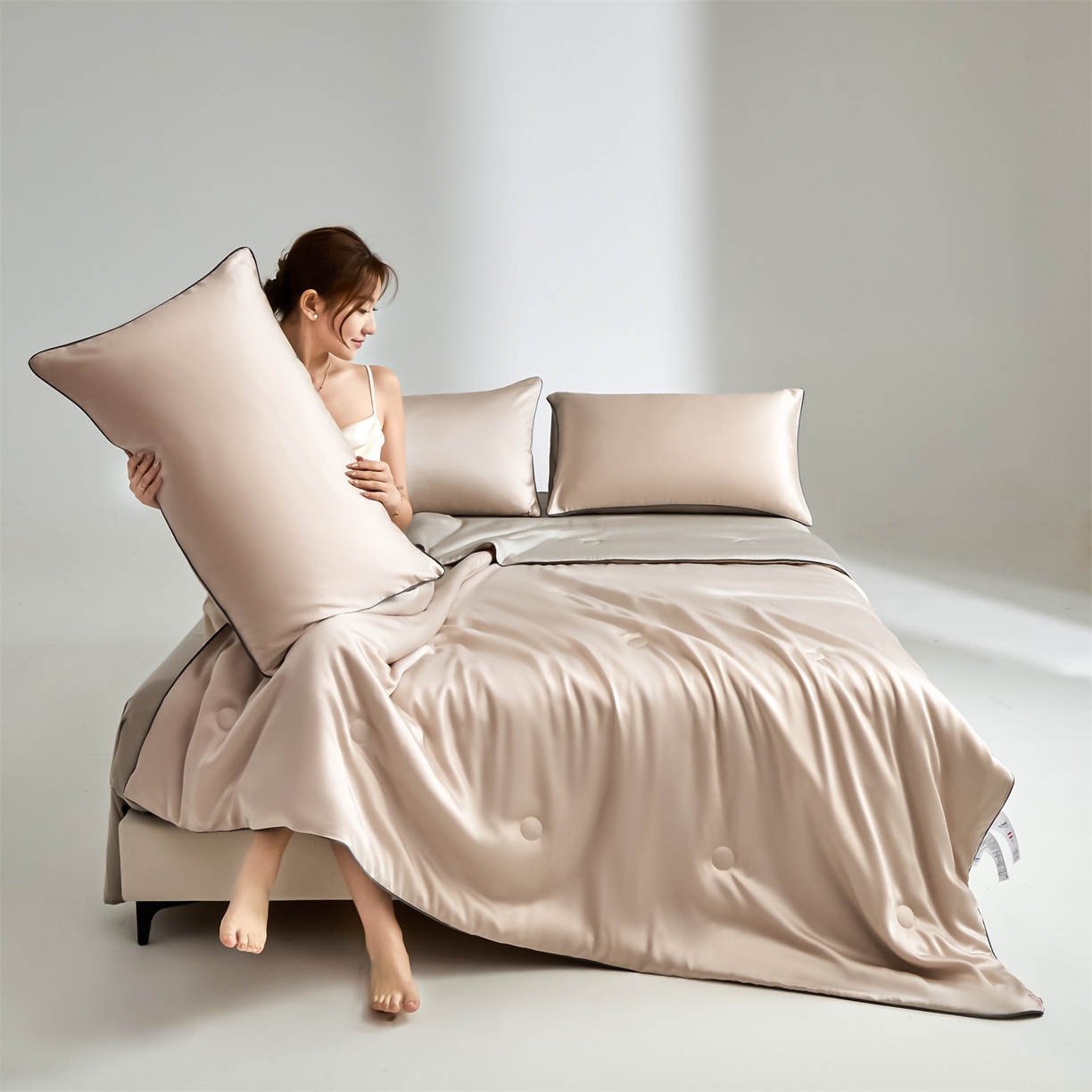 91家纺网 家纺一手货源 找家纺 （总）无界 2026新款天丝夏被-麻绳双拼-温妮