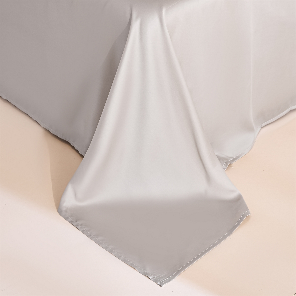 91家纺网 家纺一手货源 找家纺 DC 2026新款天丝刺绣麻绳平绣系列四件套 麻绳平绣-婴儿蓝+冰川灰（小象城堡）