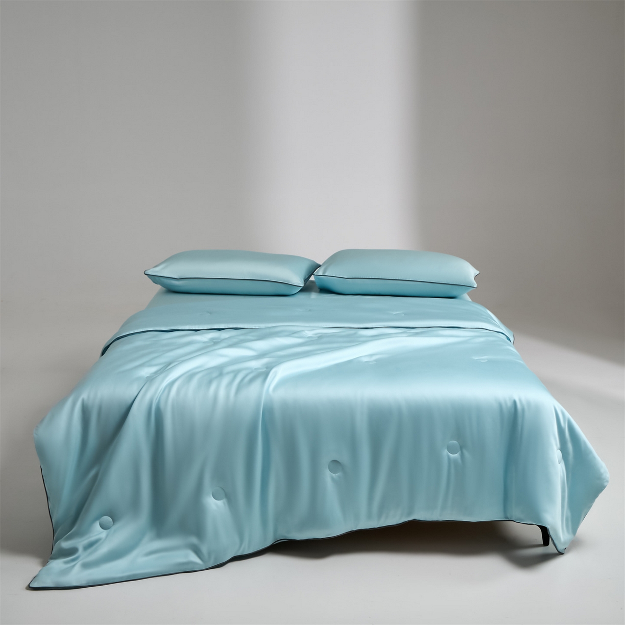 91家纺网 家纺一手货源 找家纺 无界 2026新款天丝夏被-麻绳双拼-温妮 温妮 淡海蓝