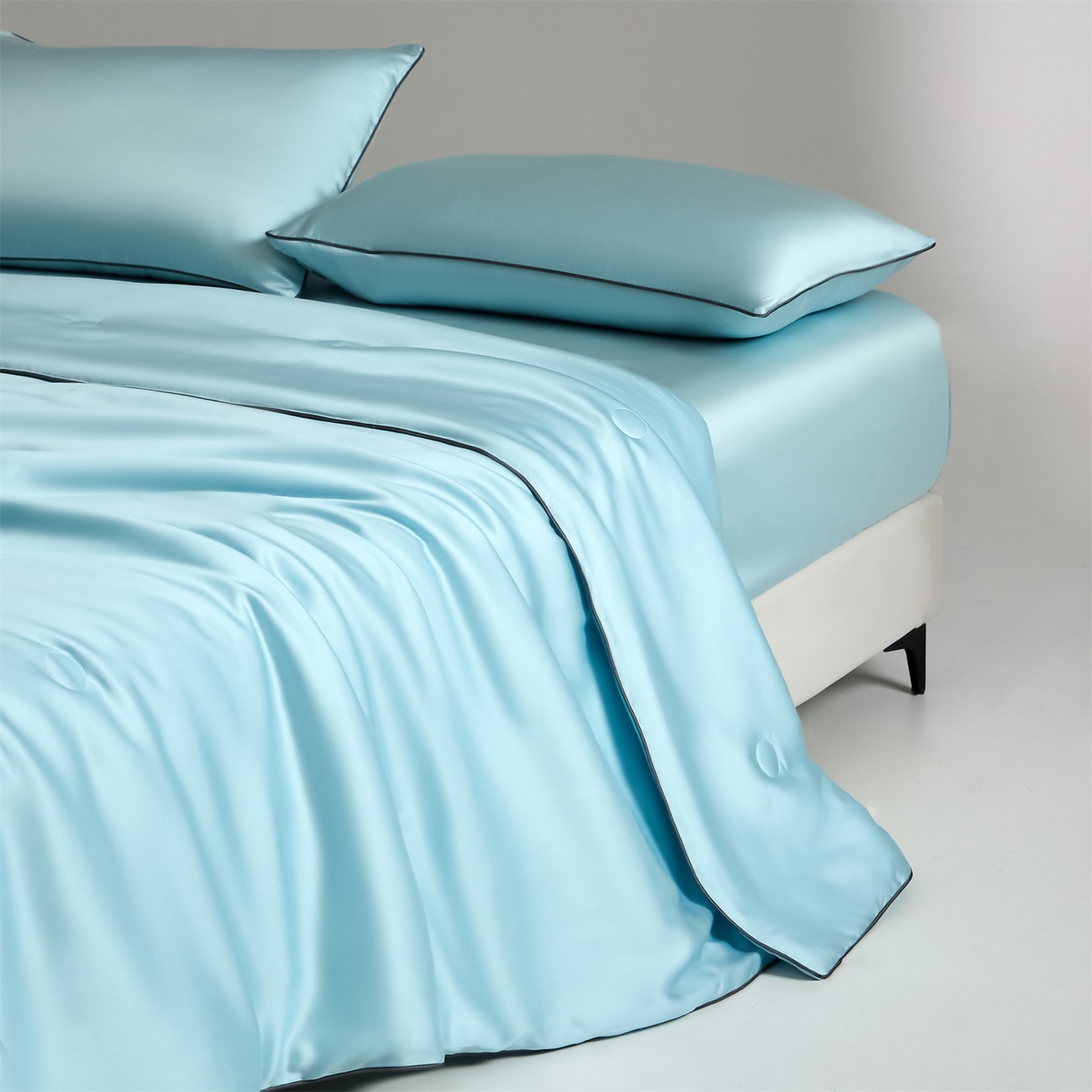 91家纺网 家纺一手货源 找家纺 无界 2026新款天丝夏被-麻绳双拼-温妮 温妮 淡海蓝