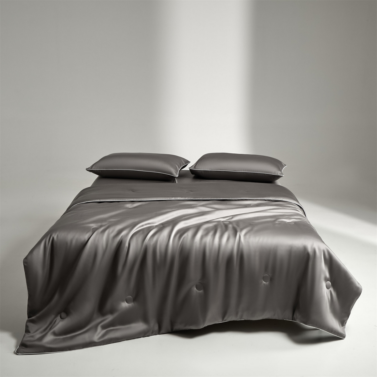 91家纺网 家纺一手货源 找家纺 无界 2026新款天丝夏被-麻绳双拼-温妮 温妮 经典灰