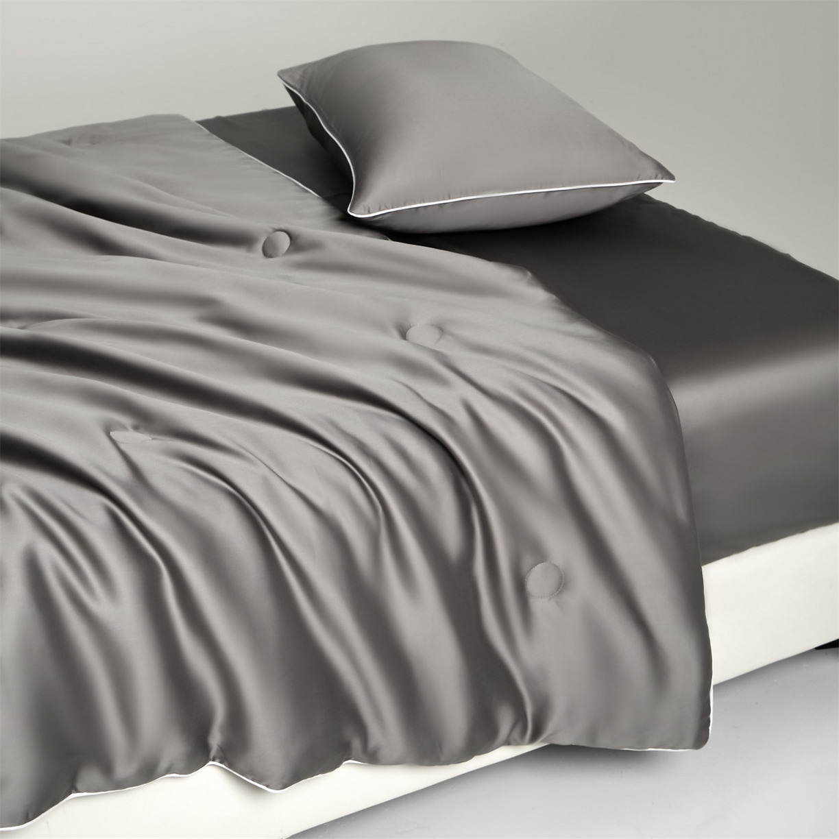 91家纺网 家纺一手货源 找家纺 无界 2026新款天丝夏被-麻绳双拼-温妮 温妮 经典灰