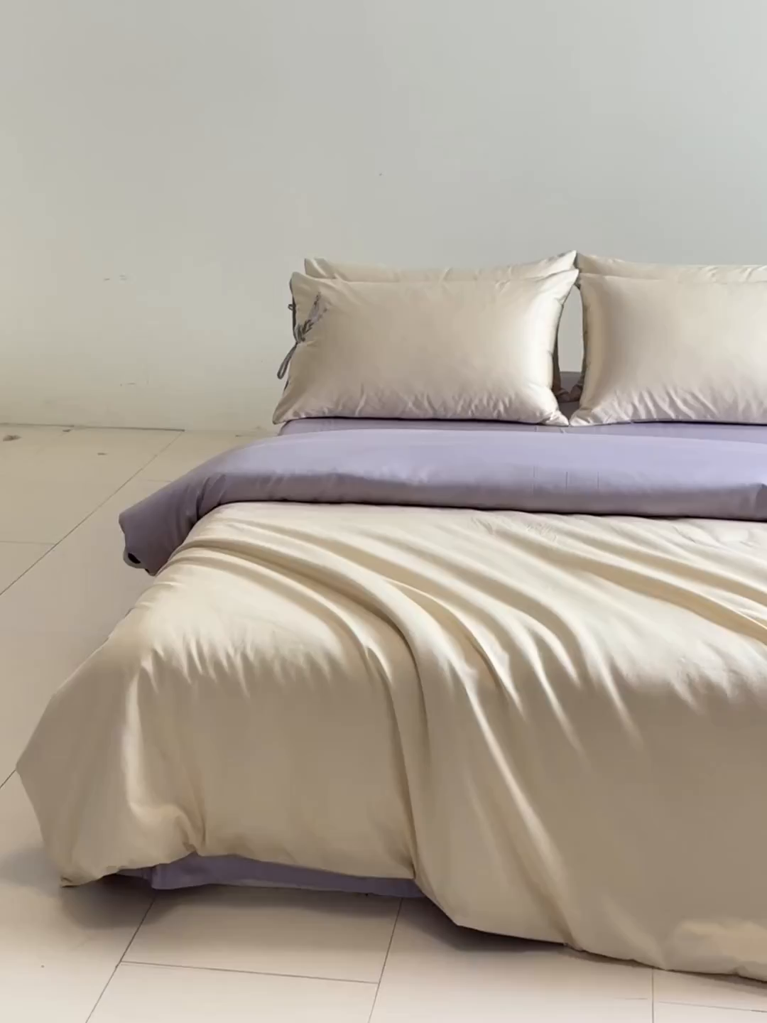 91家纺网 家纺一手货源 找家纺 （总）DC 2026新款50S全棉花卉刺绣四件套--花屿系列