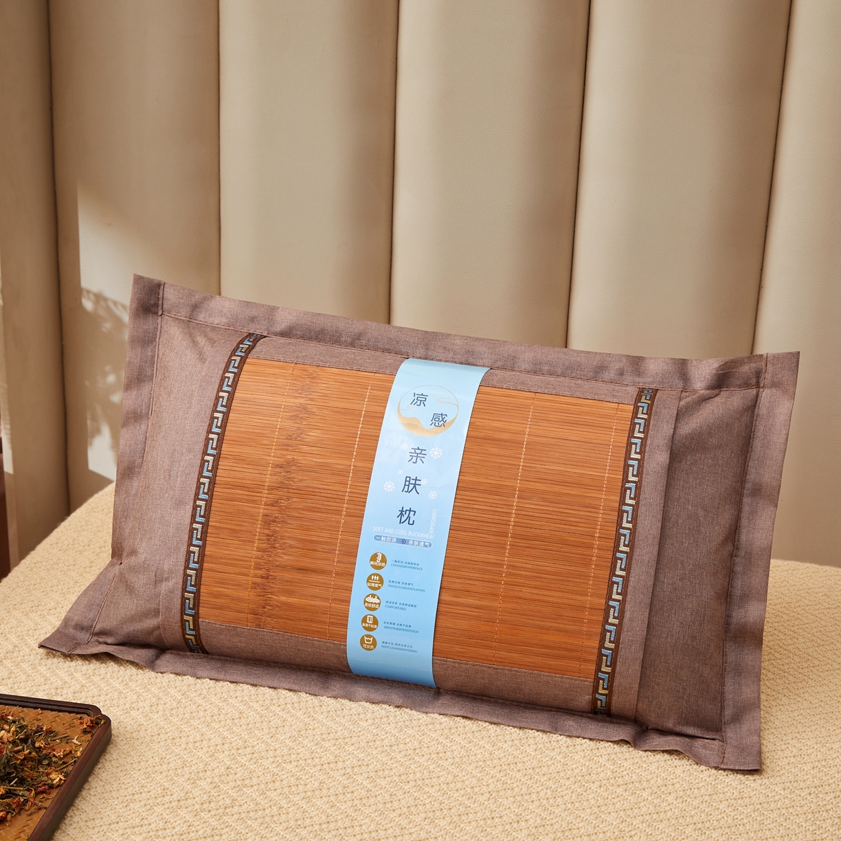 91家纺网 家纺一手货源 找家纺 （总）小桃姐家纺 2026新款夏凉枕清凉藤席凉席花草枕头枕芯藤面竹席枕头-系列二
