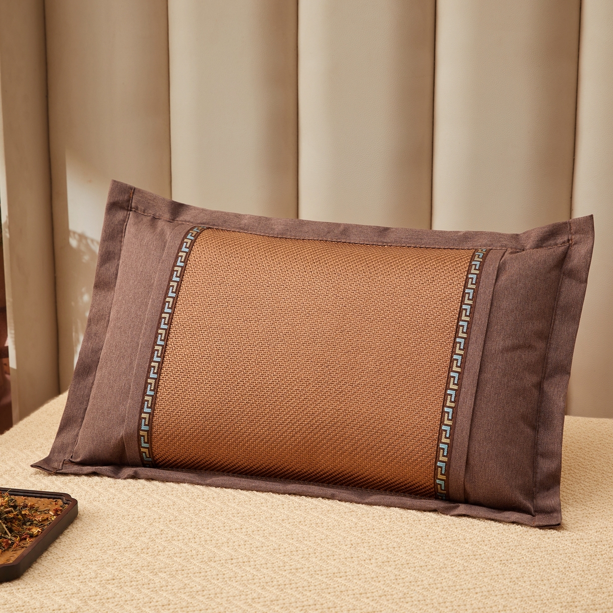 91家纺网 家纺一手货源 找家纺 （总）小桃姐家纺 2026新款夏凉枕清凉藤席凉席花草枕头枕芯藤面竹席枕头-系列二