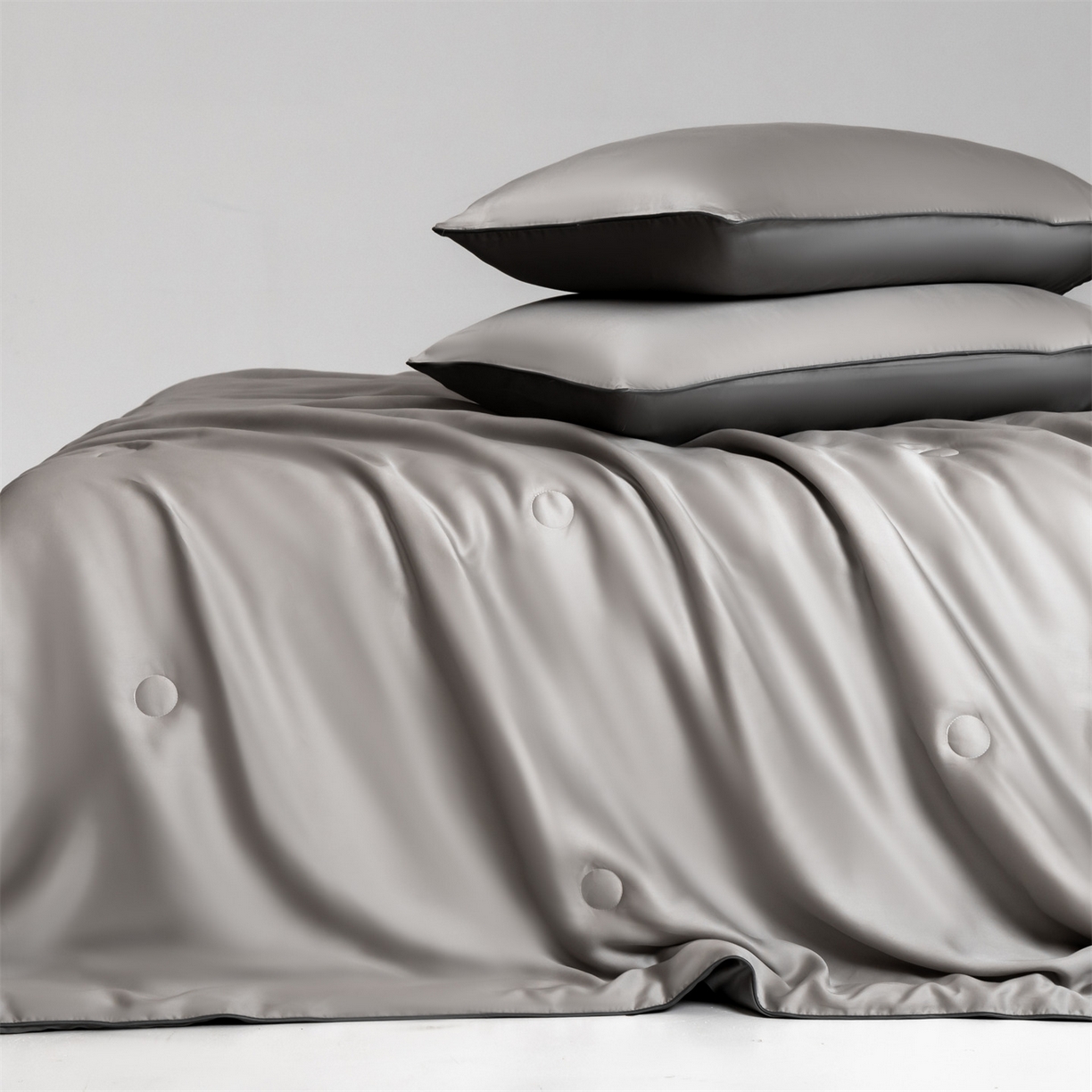 91家纺网 家纺一手货源 找家纺 无界 2026新款天丝夏被-麻绳双拼-温妮 温妮 椰子灰+经典灰