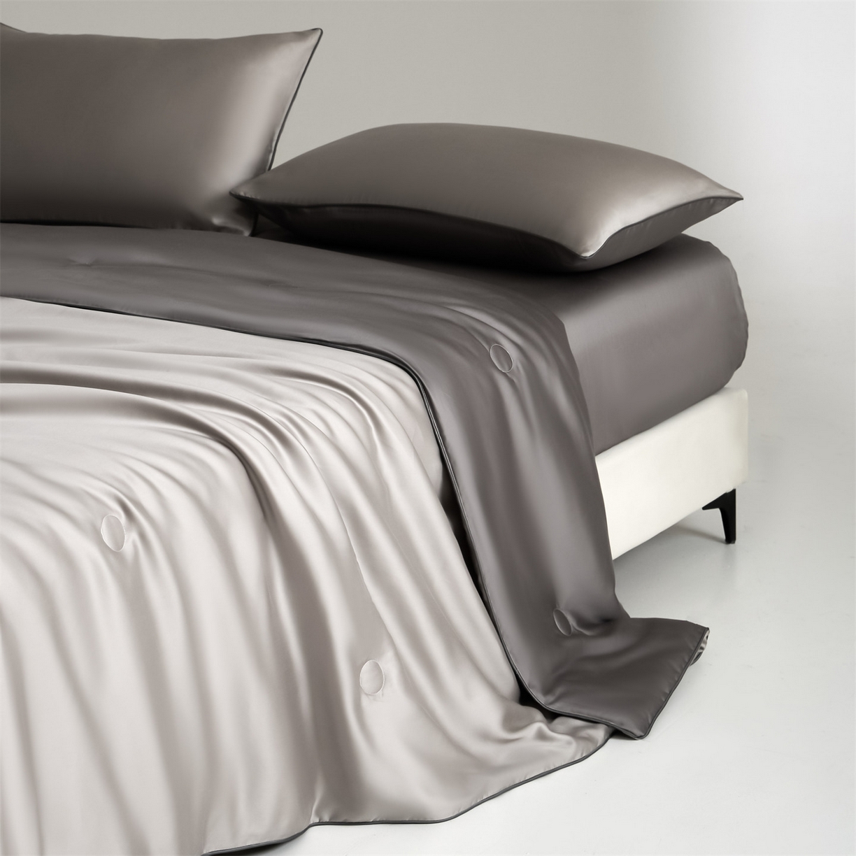 91家纺网 家纺一手货源 找家纺 无界 2026新款天丝夏被-麻绳双拼-温妮 温妮 椰子灰+经典灰