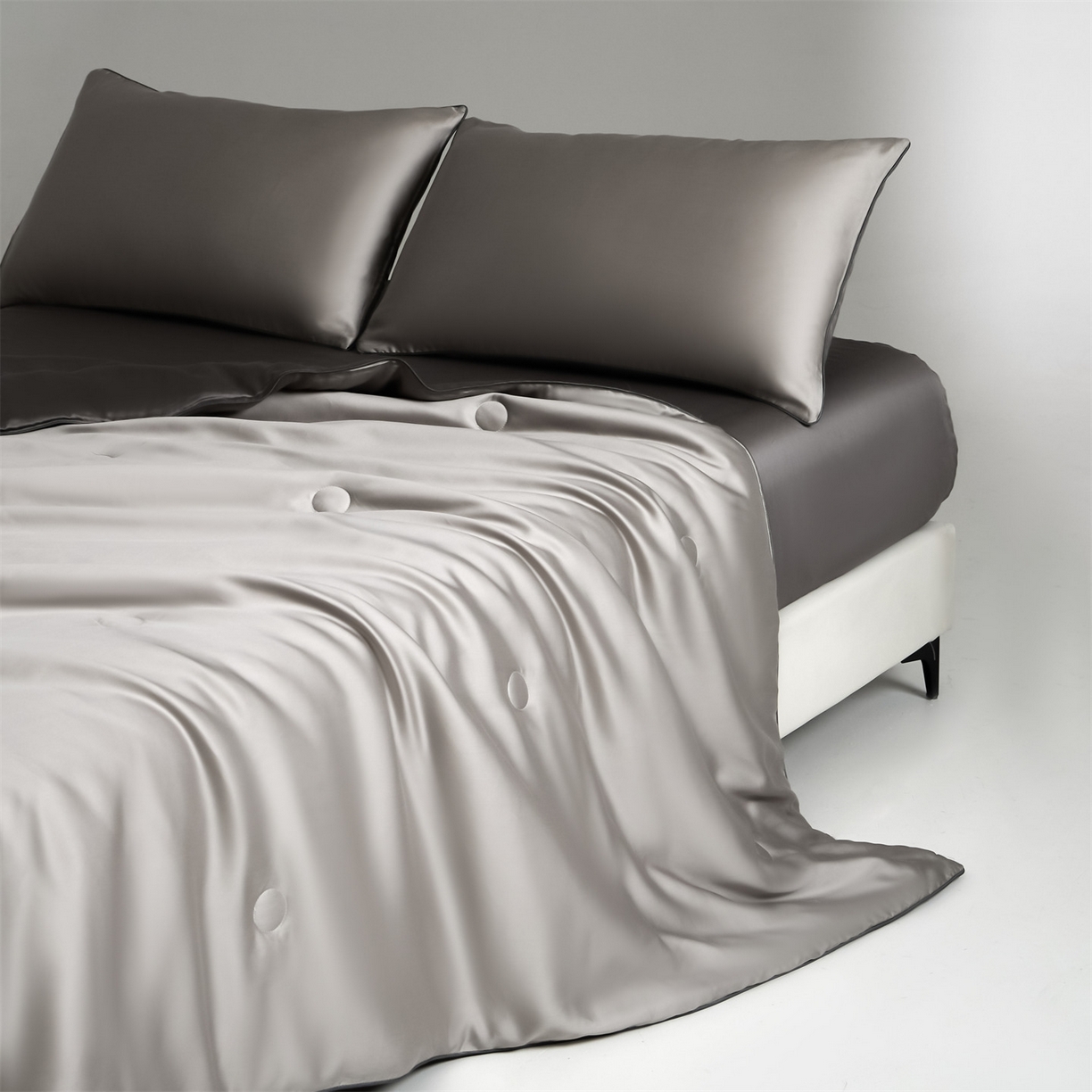 91家纺网 家纺一手货源 找家纺 无界 2026新款天丝夏被-麻绳双拼-温妮 温妮 椰子灰+经典灰