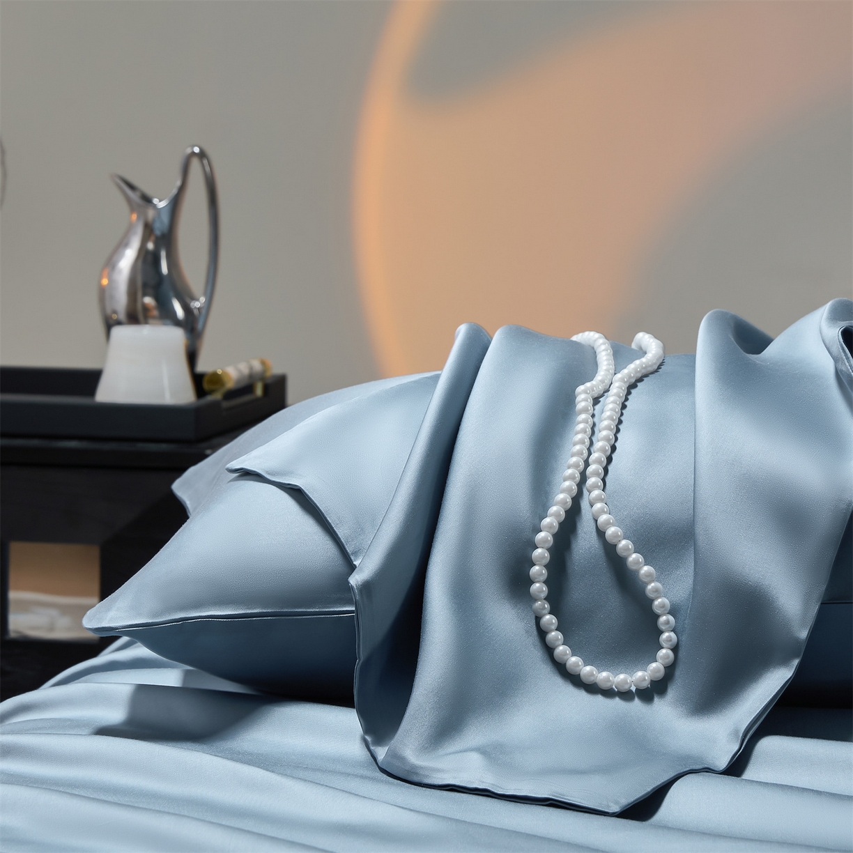 91家纺网 家纺一手货源 找家纺 （总）DC 2026新款天丝纯色双拼四件套--多娜系列