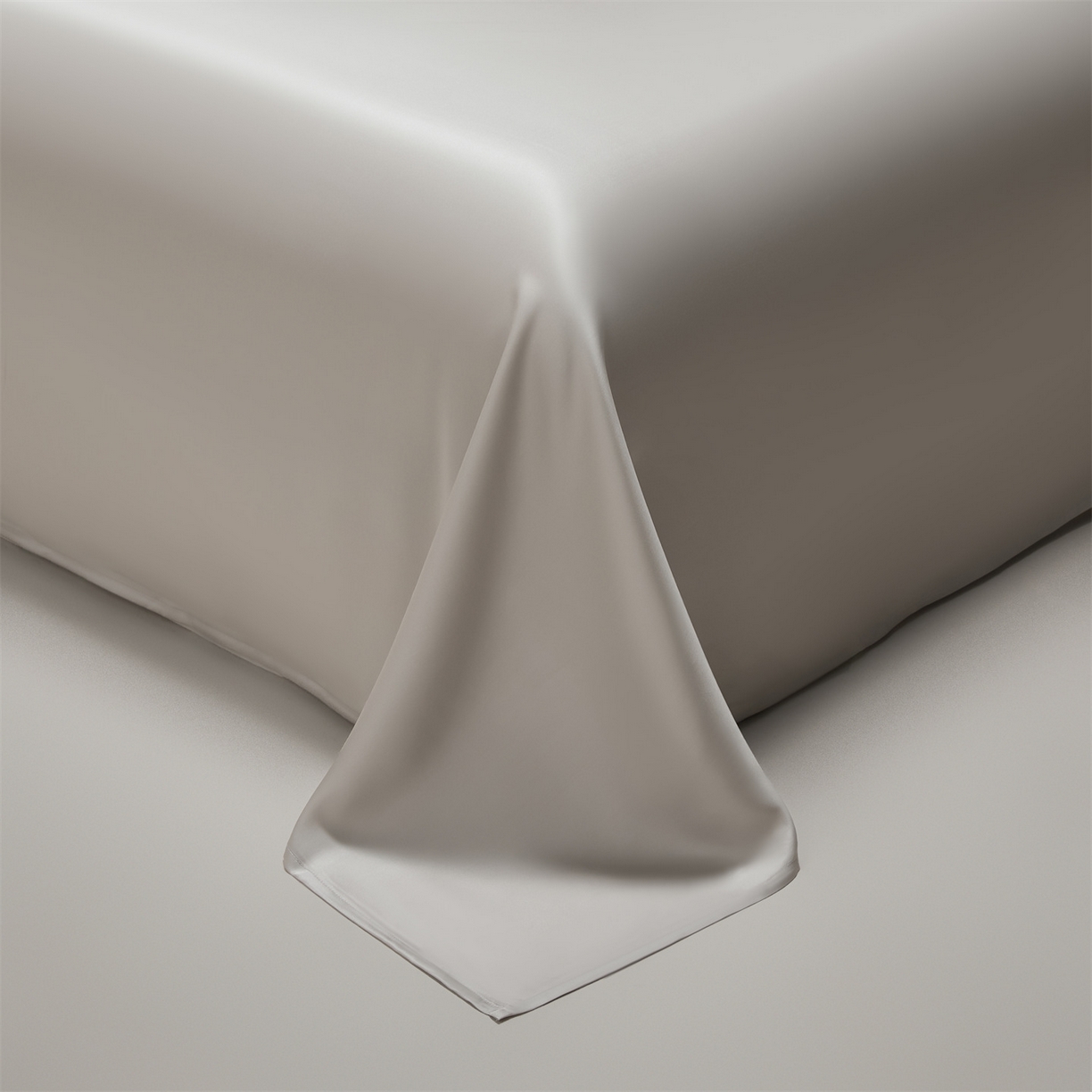 91家纺网 家纺一手货源 找家纺 DC 2026新款天丝纯色双拼四件套--多娜系列 淡海蓝+冰川灰