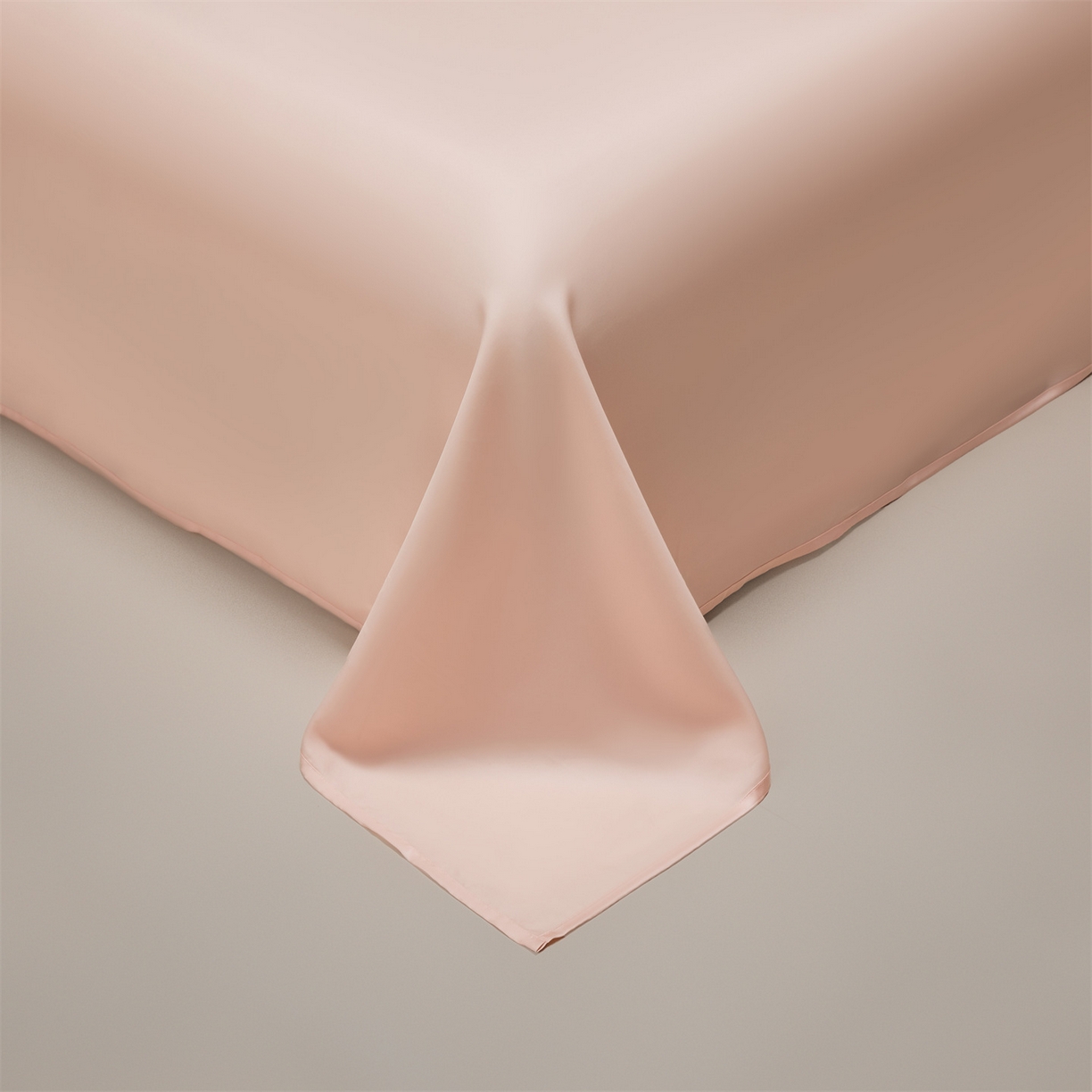 91家纺网 家纺一手货源 找家纺 DC 2026新款天丝纯色双拼四件套--多娜系列 元气白桃+半熟蜜桃