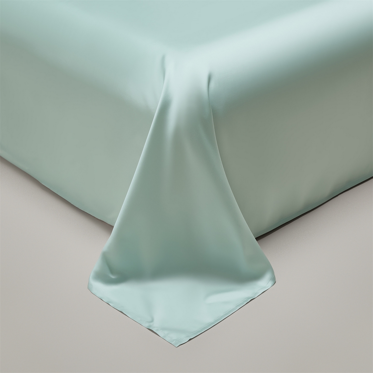 91家纺网 家纺一手货源 找家纺 DC 2026新款天丝纯色双拼四件套--多娜系列 流沙灰+海盐蓝