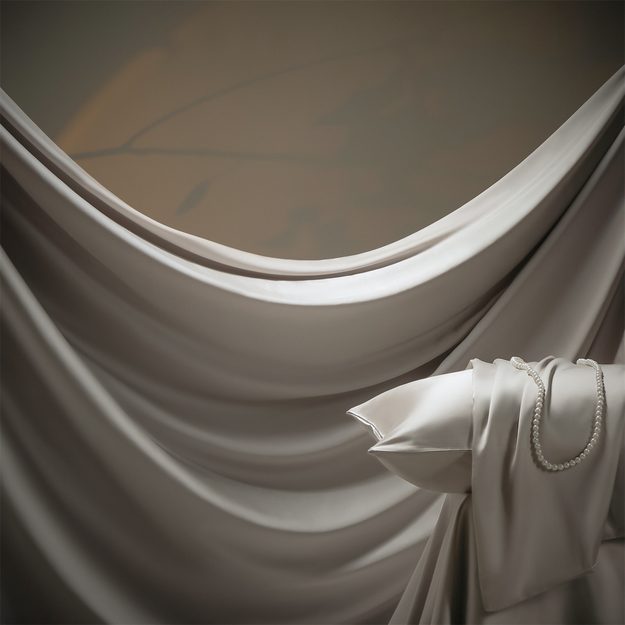 91家纺网 家纺一手货源 找家纺 DC 2026新款天丝纯色双拼四件套--多娜系列 椰子灰