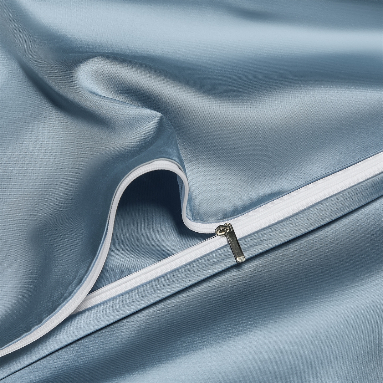 91家纺网 家纺一手货源 找家纺 DC 2026新款天丝纯色双拼四件套--多娜系列 梵高蓝