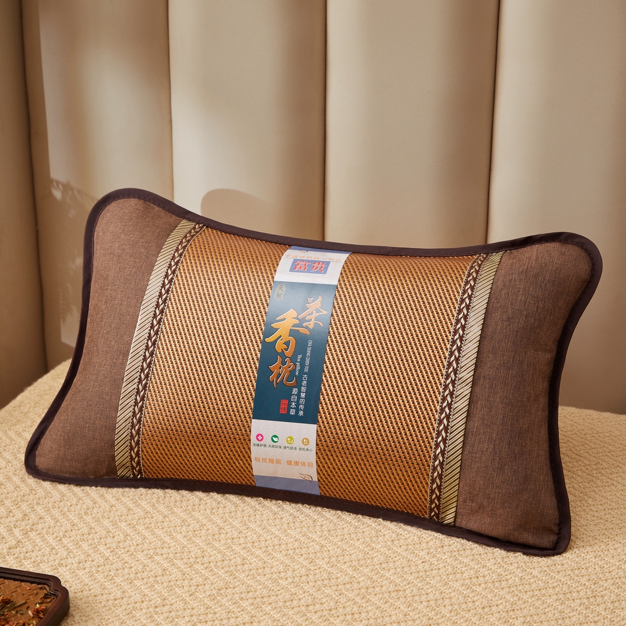 91家纺网 家纺一手货源 找家纺 （总）小桃姐家纺 2026新款夏凉枕清凉藤席凉席花草枕头枕芯藤面竹席枕头-系列一