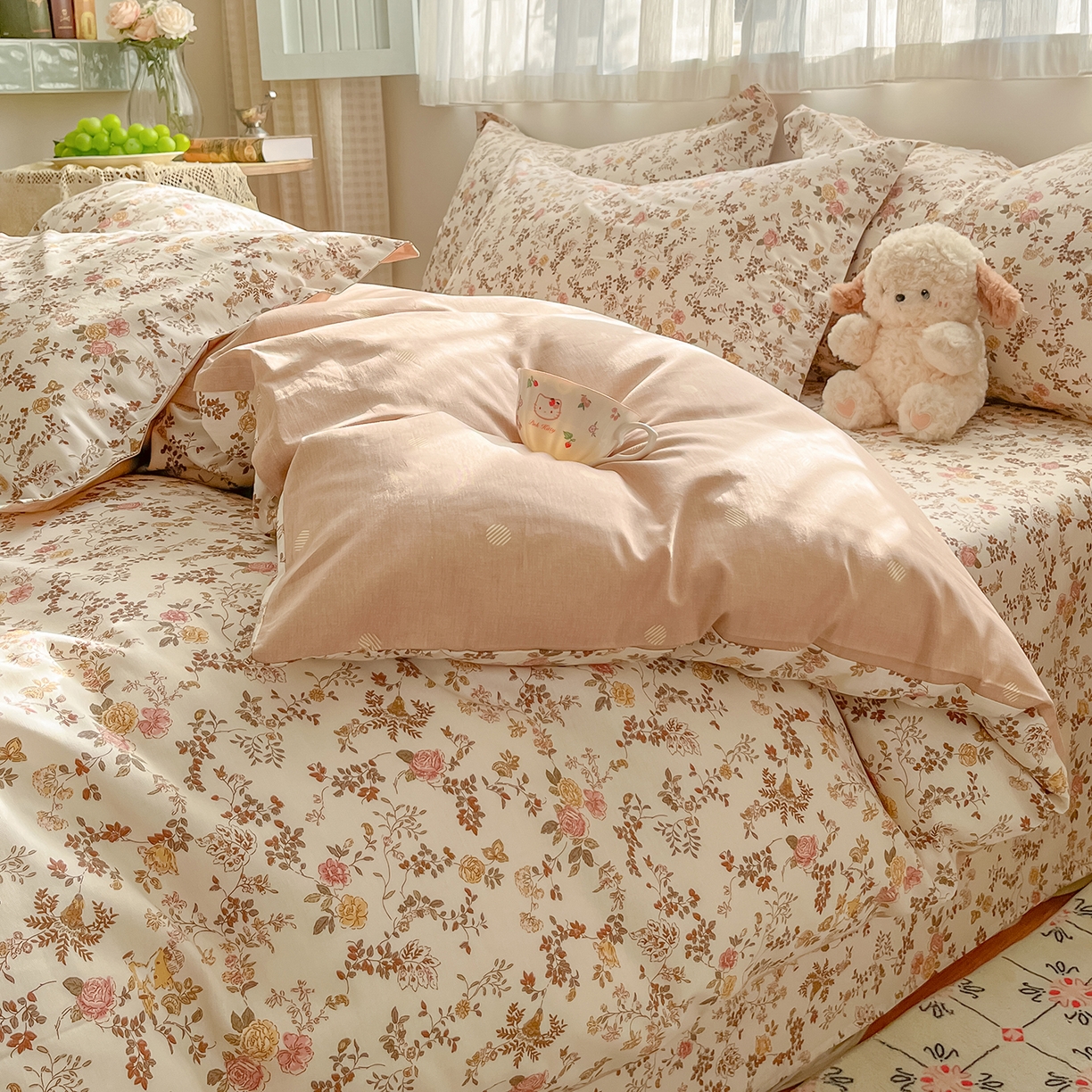 91家纺网 家纺一手货源 找家纺 （总）女子家纺 2026新款全棉纯棉印花单品系列花卉款四件套