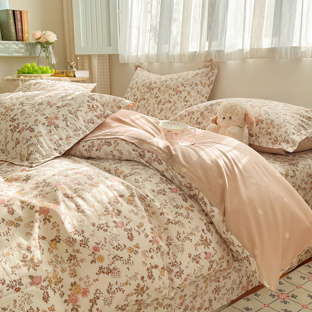 91家纺网 家纺一手货源 找家纺 （总）女子家纺 2026新款全棉纯棉印花单品系列花卉款四件套