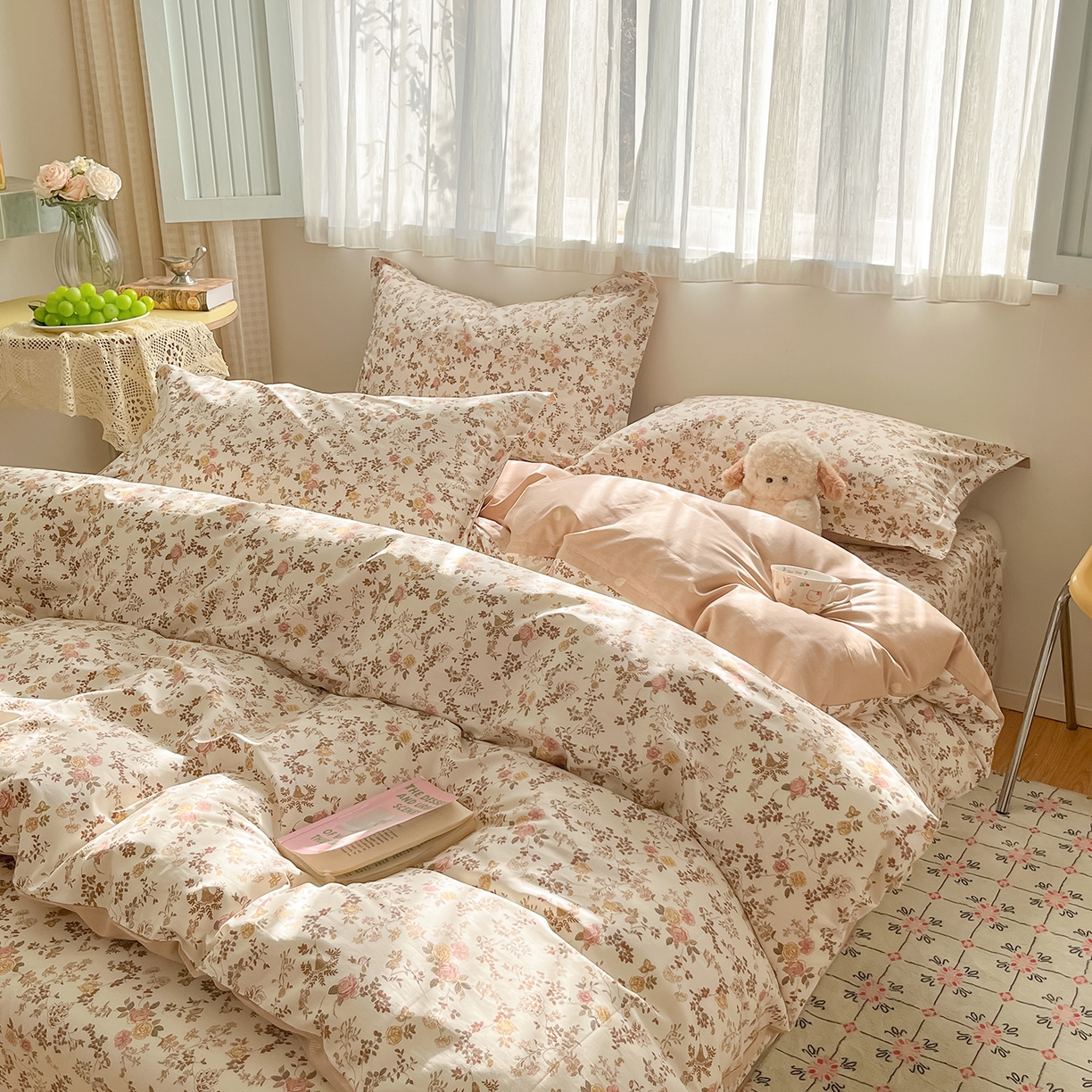 91家纺网 家纺一手货源 找家纺 （总）女子家纺 2026新款全棉纯棉印花单品系列花卉款四件套