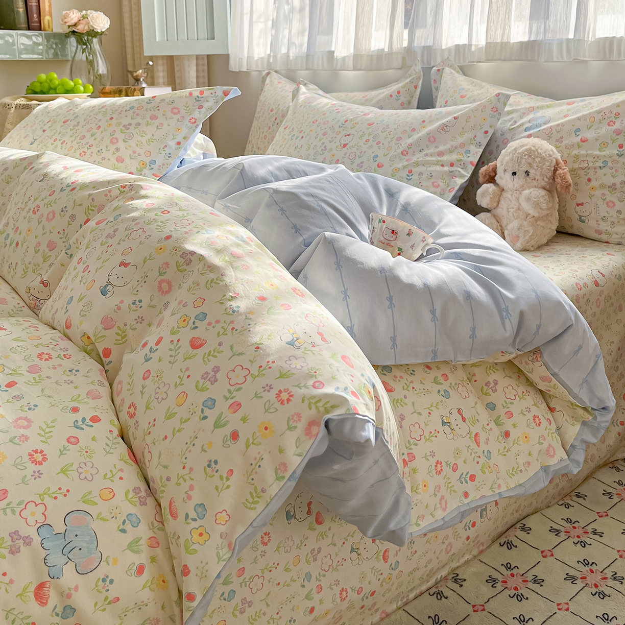 91家纺网 家纺一手货源 找家纺 （总）女子家纺 2026新款全棉纯棉印花单品系列花卉款四件套