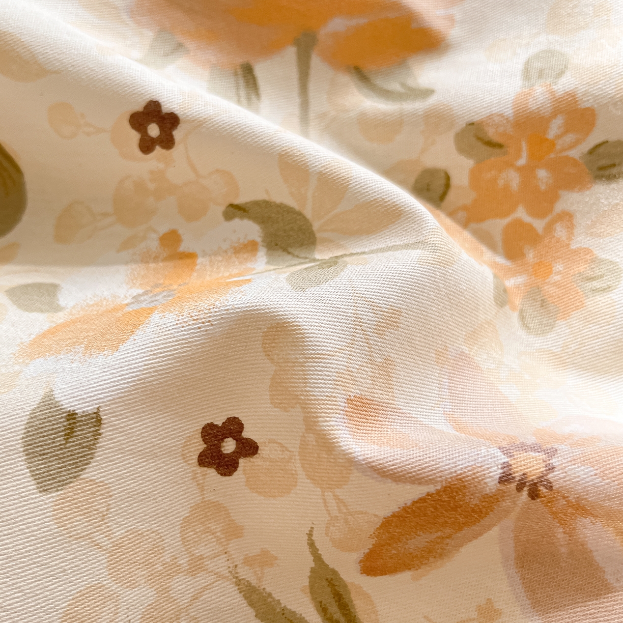 91家纺网 家纺一手货源 找家纺 女子家纺 2026新款全棉纯棉印花单品系列花卉款四件套 苏糖咖