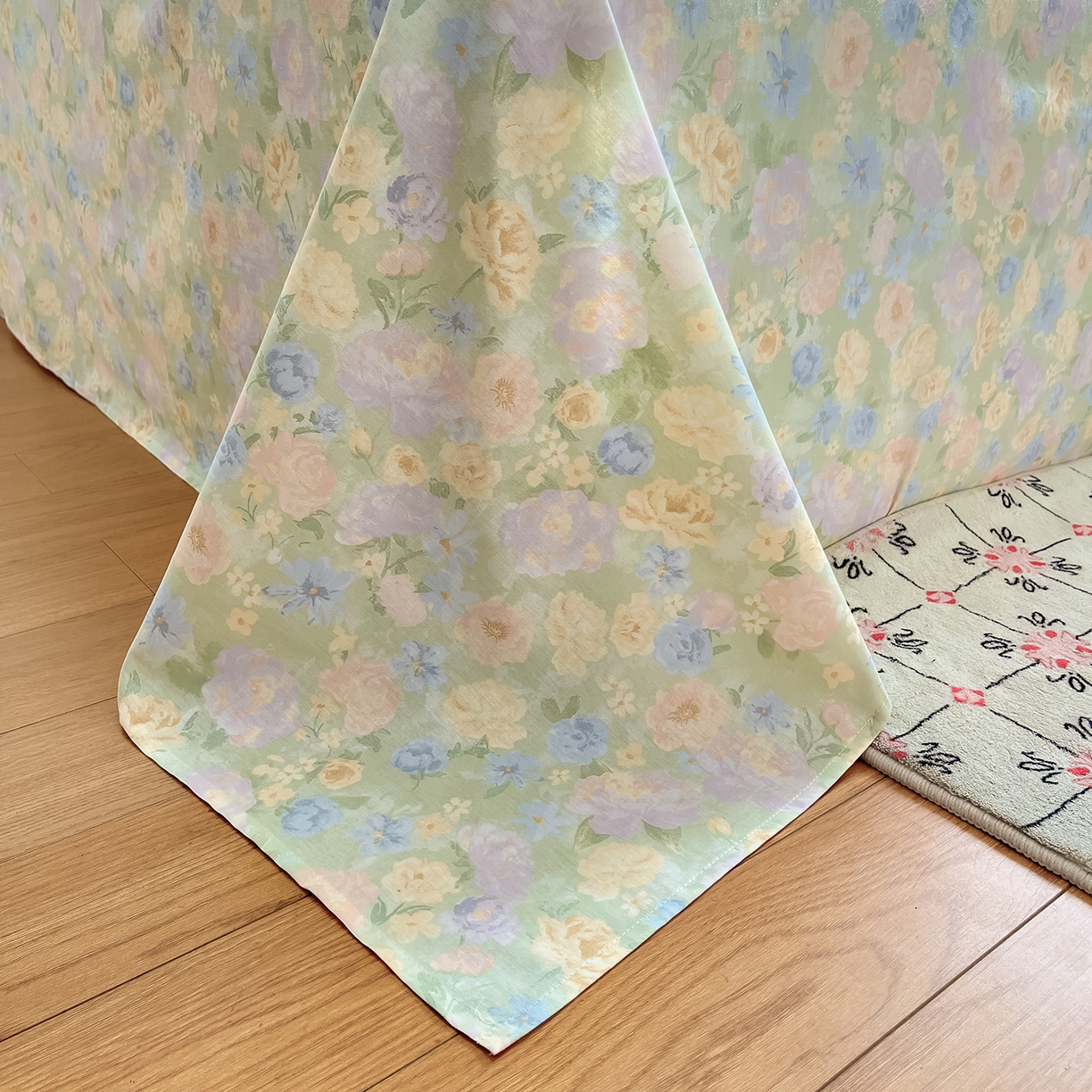 91家纺网 家纺一手货源 找家纺 女子家纺 2026新款全棉纯棉印花单品系列花卉款四件套 栀子花语