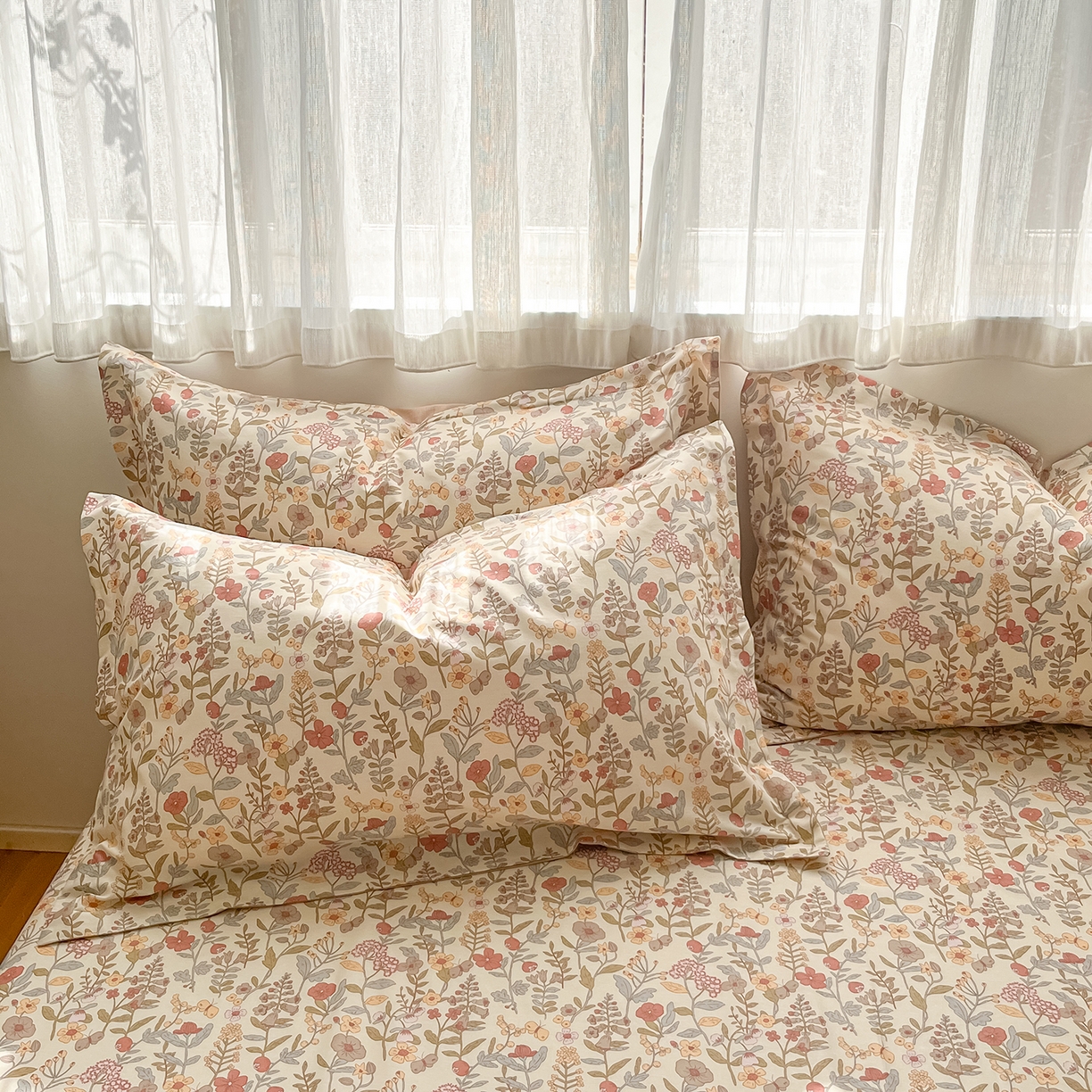 91家纺网 家纺一手货源 找家纺 女子家纺 2026新款全棉纯棉印花单品系列花卉款四件套 京都花园