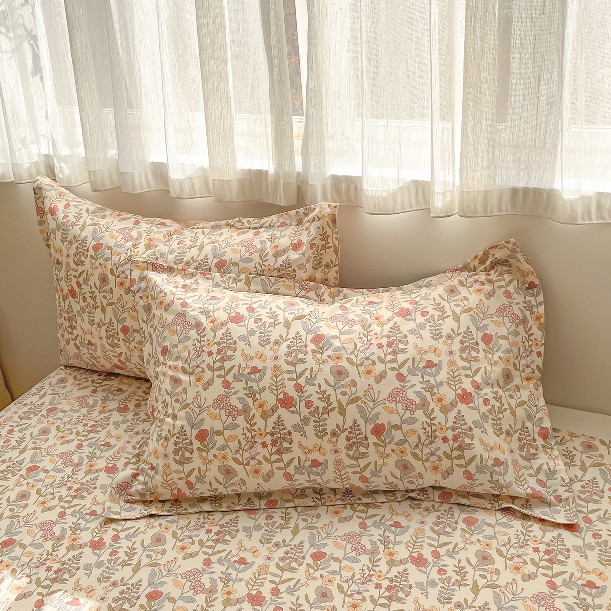 91家纺网 家纺一手货源 找家纺 女子家纺 2026新款全棉纯棉印花单品系列花卉款四件套 京都花园