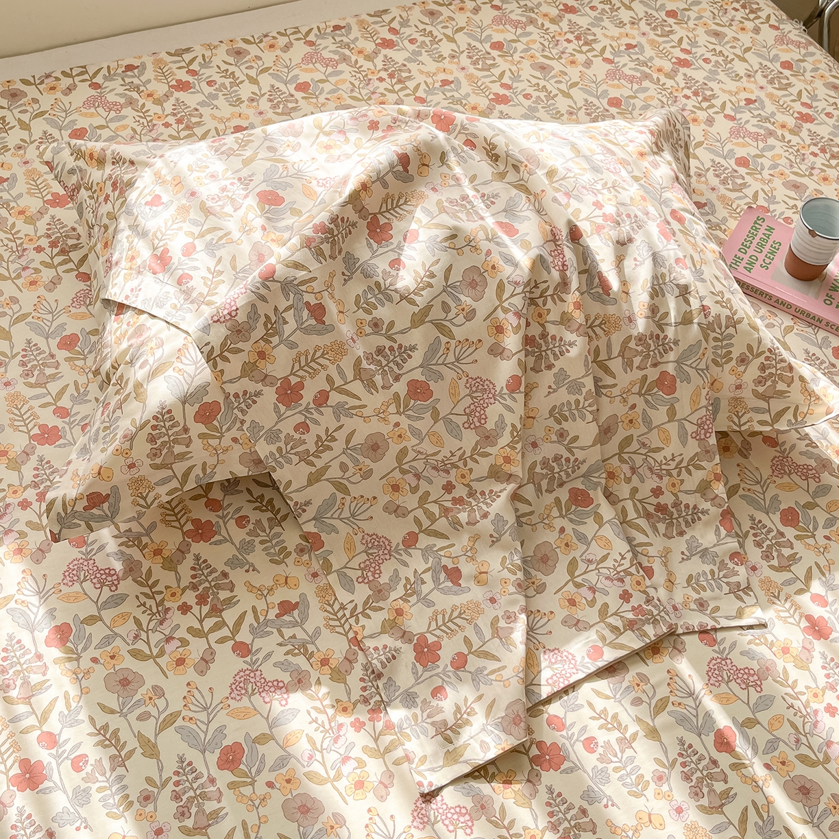 91家纺网 家纺一手货源 找家纺 女子家纺 2026新款全棉纯棉印花单品系列花卉款四件套 京都花园