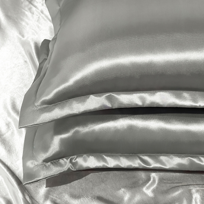 91家纺网 家纺一手货源 找家纺 永旺家纺 2026新款水洗冰丝纯色枕套单品枕套枕套单件 高级灰