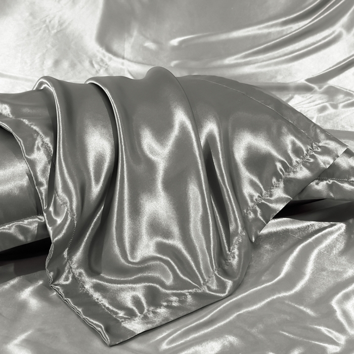 91家纺网 家纺一手货源 找家纺 永旺家纺 2026新款水洗冰丝纯色枕套单品枕套枕套单件 高级灰