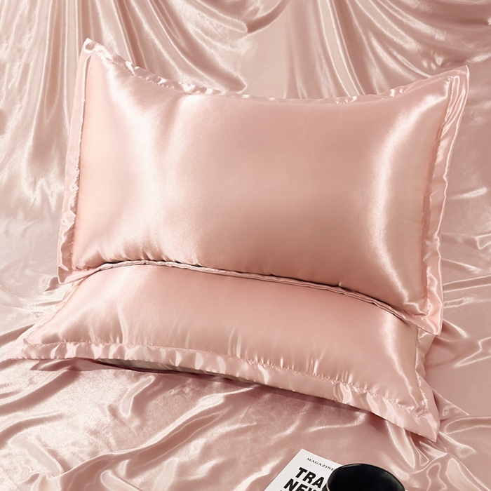 91家纺网 家纺一手货源 找家纺 永旺家纺 2026新款水洗冰丝纯色枕套单品枕套枕套单件 淡雅玉