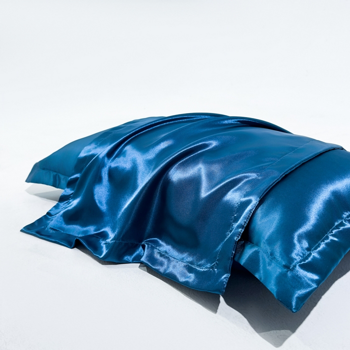 91家纺网 家纺一手货源 找家纺 永旺家纺 2026新款水洗冰丝纯色枕套单品枕套枕套单件 深海蓝