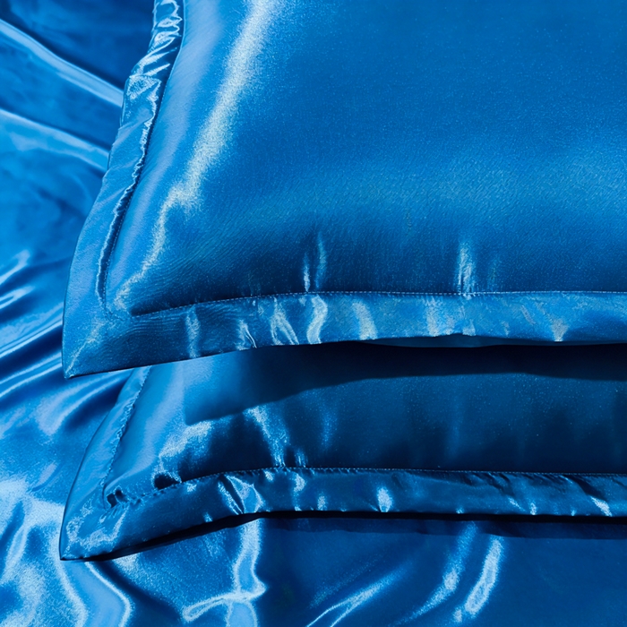 91家纺网 家纺一手货源 找家纺 永旺家纺 2026新款水洗冰丝纯色枕套单品枕套枕套单件 深海蓝