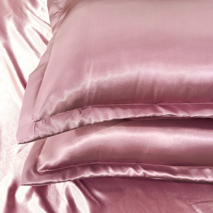 91家纺网 家纺一手货源 找家纺 永旺家纺 2026新款水洗冰丝纯色枕套单品枕套枕套单件 粉豆沙