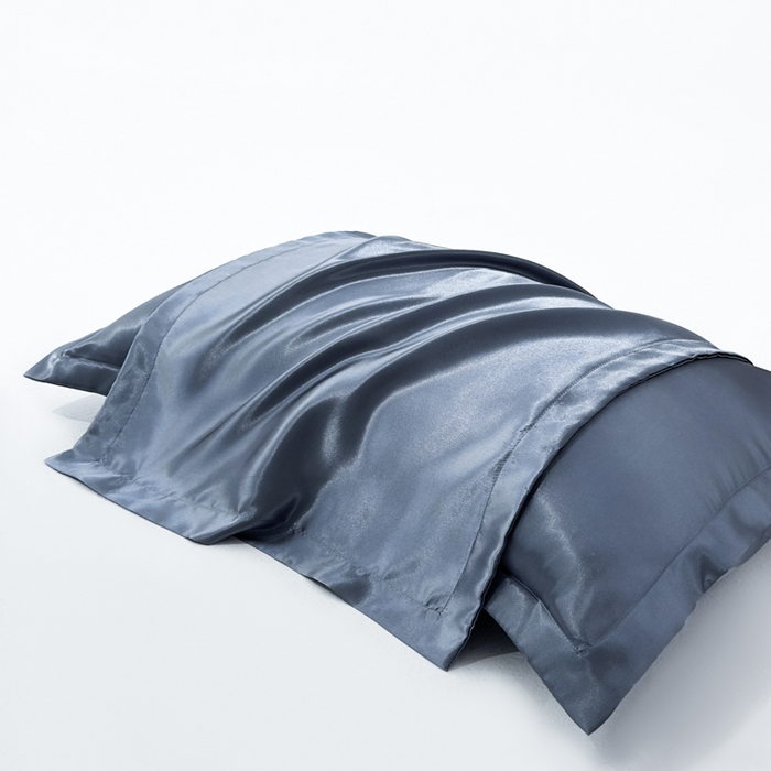 91家纺网 家纺一手货源 找家纺 永旺家纺 2026新款水洗冰丝纯色枕套单品枕套枕套单件 雾霾蓝