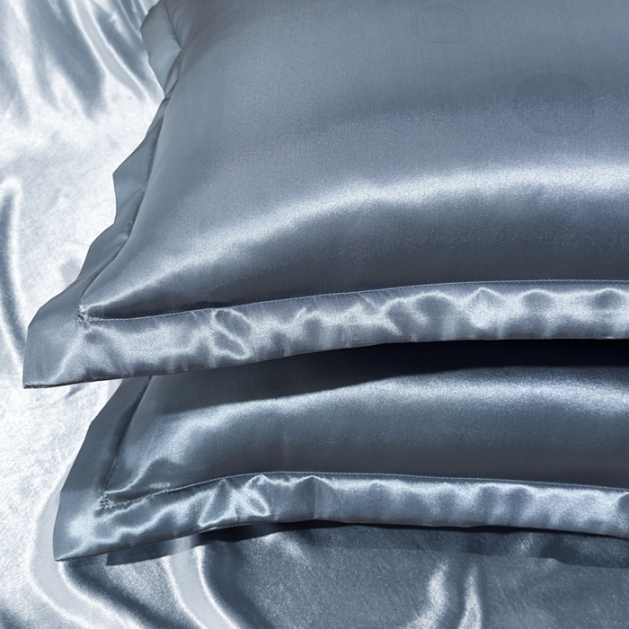 91家纺网 家纺一手货源 找家纺 永旺家纺 2026新款水洗冰丝纯色枕套单品枕套枕套单件 雾霾蓝