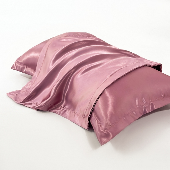 91家纺网 家纺一手货源 找家纺 永旺家纺 2026新款水洗冰丝纯色枕套单品枕套枕套单件 粉豆沙