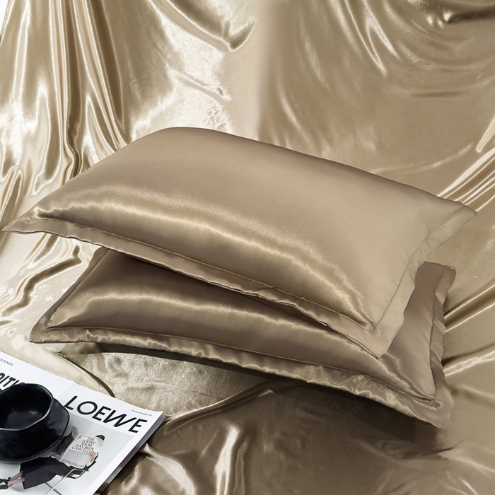 91家纺网 家纺一手货源 找家纺 永旺家纺 2026新款水洗冰丝纯色枕套单品枕套枕套单件 香槟金