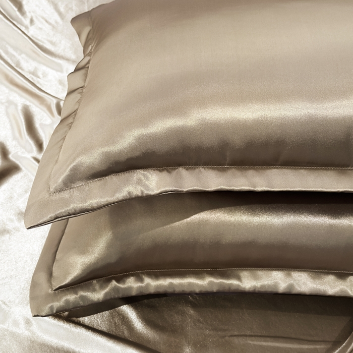 91家纺网 家纺一手货源 找家纺 永旺家纺 2026新款水洗冰丝纯色枕套单品枕套枕套单件 香槟金