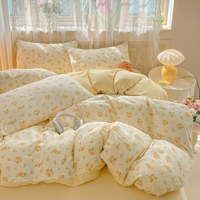 91家纺网 家纺一手货源 找家纺 （总）侯先生家纺新款直播爆款云感双层纱皱皱纱单被套小清新水洗棉